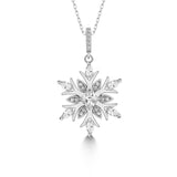 Schneeflocke kette Für Damen 925er Silber mit Anhänger