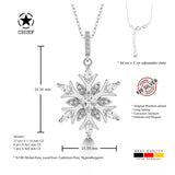Schneeflocke kette Für Damen 925er Silber mit Anhänger