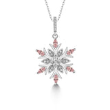 Schneeflocke kette Für Damen 925er Silber mit Anhänger