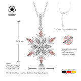 Schneeflocke kette Für Damen 925er Silber mit Anhänger