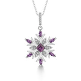 Schneeflocke kette Für Damen 925er Silber mit Anhänger