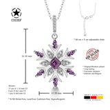 Schneeflocke kette Für Damen 925er Silber mit Anhänger