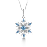 Schneeflocke kette Für Damen 925er Silber mit Anhänger
