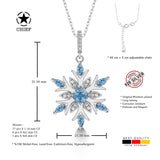 Schneeflocke kette Für Damen 925er Silber mit Anhänger