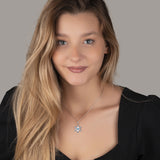 Schneeflocke kette Für Damen 925er Silber mit Anhänger