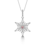 Schneeflocke kette Für Damen 925er Silber mit Anhänger