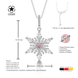 Schneeflocke kette Für Damen 925er Silber mit Anhänger