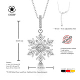 Schneeflocke kette Für Damen 925er Silber mit Anhänger
