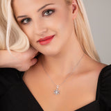 Schneeflocke kette Für Damen 925er Silber mit Anhänger