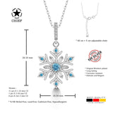Schneeflocke kette Für Damen 925er Silber mit Anhänger