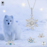 Schneeflocke kette Für Damen 925er Silber mit Anhänger