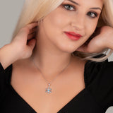 Schneeflocke kette Für Damen 925er Silber mit Anhänger