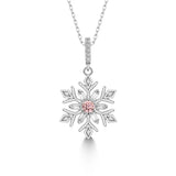 Schneeflocke kette Für Damen 925er Silber mit Anhänger
