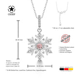 Schneeflocke kette Für Damen 925er Silber mit Anhänger