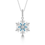 Schneeflocke kette Für Damen 925er Silber mit Anhänger