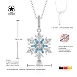 Schneeflocke kette Für Damen 925er Silber mit Anhänger