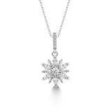Schneeflocke kette Für Damen 925er Silber mit Anhänger