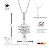 Schneeflocke kette Für Damen 925er Silber mit Anhänger