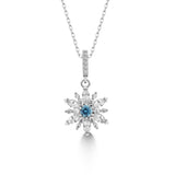 Schneeflocke kette Für Damen 925er Silber mit Anhänger