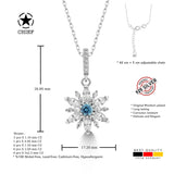 Schneeflocke kette Für Damen 925er Silber mit Anhänger
