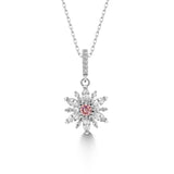 Schneeflocke kette Für Damen 925er Silber mit Anhänger