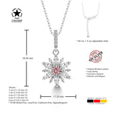 Schneeflocke kette Für Damen 925er Silber mit Anhänger