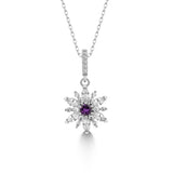 Schneeflocke kette Für Damen 925er Silber mit Anhänger
