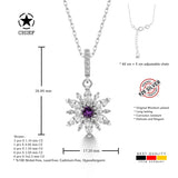 Schneeflocke kette Für Damen 925er Silber mit Anhänger