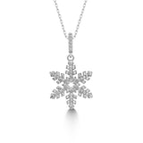 Schneeflocke kette Für Damen 925er Silber mit Anhänger