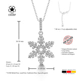 Schneeflocke kette Für Damen 925er Silber mit Anhänger