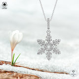 Schneeflocke kette Für Damen 925er Silber mit Anhänger