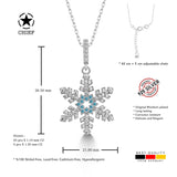 Schneeflocke kette Für Damen 925er Silber mit Anhänger