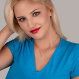 Schneeflocke kette Für Damen 925er Silber mit Anhänger