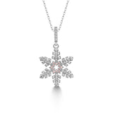 Schneeflocke kette Für Damen 925er Silber mit Anhänger