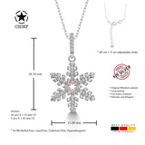 Schneeflocke kette Für Damen 925er Silber mit Anhänger
