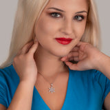 Schneeflocke kette Für Damen 925er Silber mit Anhänger