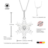 Schneeflocke kette Für Damen 925er Silber mit Anhänger