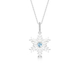 Schneeflocke kette Für Damen 925er Silber mit Anhänger