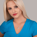 Schneeflocke kette Für Damen 925er Silber mit Anhänger