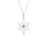 Schneeflocke kette Für Damen 925er Silber mit Anhänger