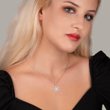 Schneeflocke kette Für Damen 925er Silber mit Anhänger