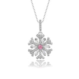 Schneeflocke kette Für Damen 925er Silber mit Anhänger