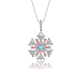 Schneeflocke kette Für Damen 925er Silber mit Anhänger
