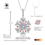 Schneeflocke kette Für Damen 925er Silber mit Anhänger