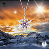 Schneeflocke kette Für Damen 925er Silber mit Anhänger