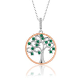 Lebensbaum kette Für Damen 925er Silber mit Anhänger