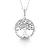Lebensbaum kette Für Damen 925er Silber mit Anhänger