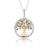 Lebensbaum kette Für Damen 925er Silber mit Anhänger