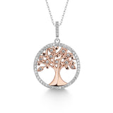 Lebensbaum kette Für Damen 925er Silber mit Anhänger