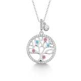 Lebensbaum kette Für Damen 925er Silber mit Anhänger